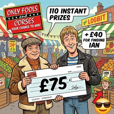 Only Fools and Corses! Just 69p a ticket. 111 instants to find which include cash and site credit. End prize £75.00!